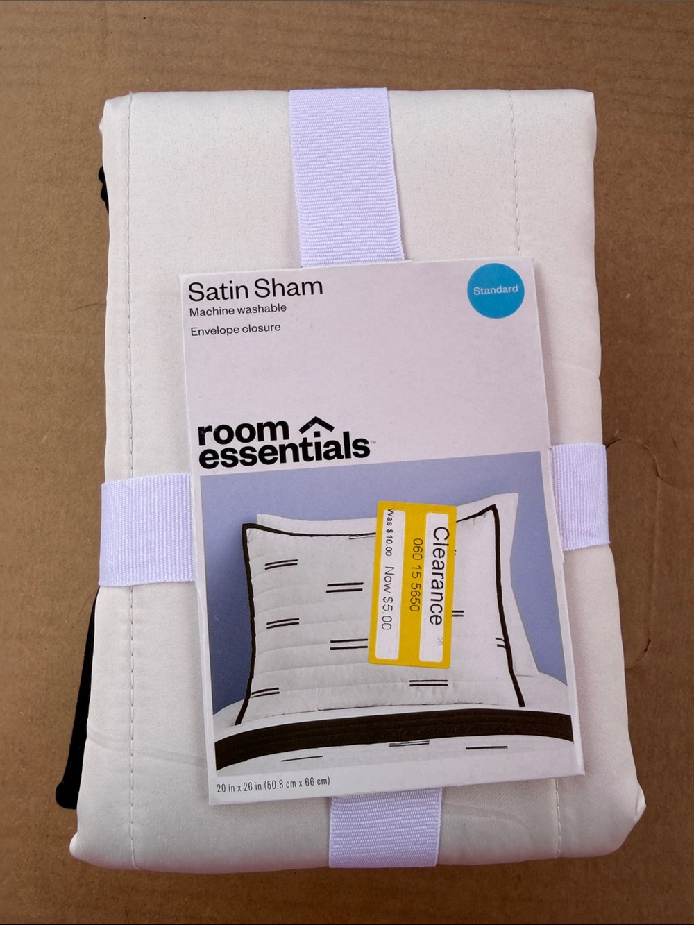 Room Essentials Satin Sham - White